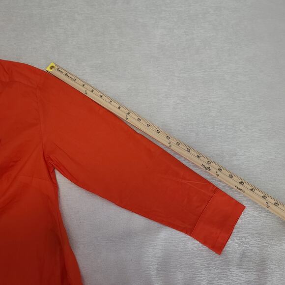 Sanctuary Slit back tunic button up ladies blouse orange Size 1x Office Fall - Picture 7 of 9